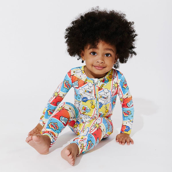 comic-hero-bamboo-convertible-footie-bellabu-bear - Sophia's Style The "All in One-sie"-1